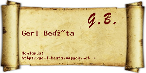 Gerl Beáta névjegykártya