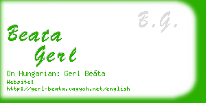 beata gerl business card